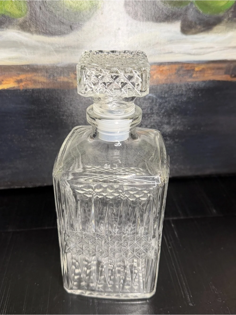 Clear Glass Square Decanter
